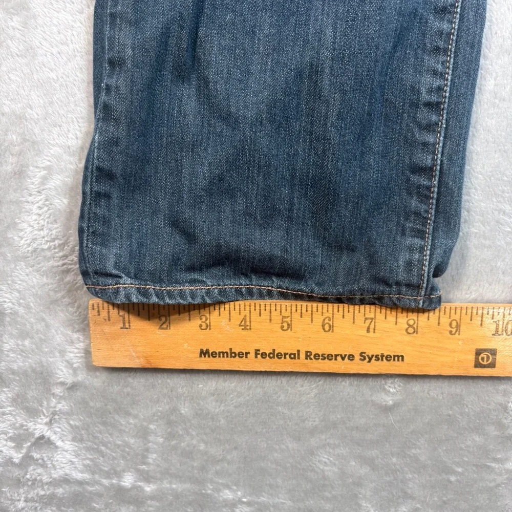 Levi's 514 Straight Fit Jeans Mens 36x32 Dark Wash Blue Denim